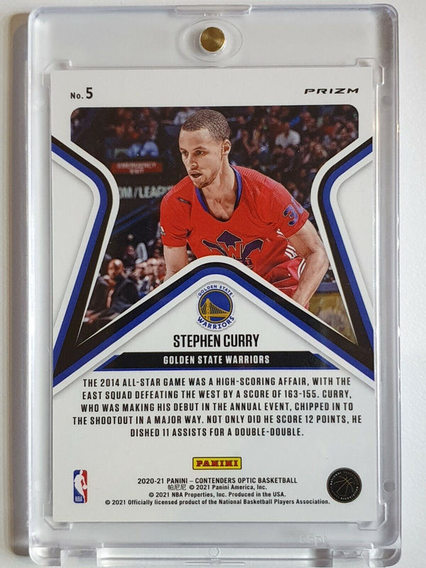 2020 Contenders Optic Stephen Curry #5 RED CRACKED ICE HOLO - Ready to Grade