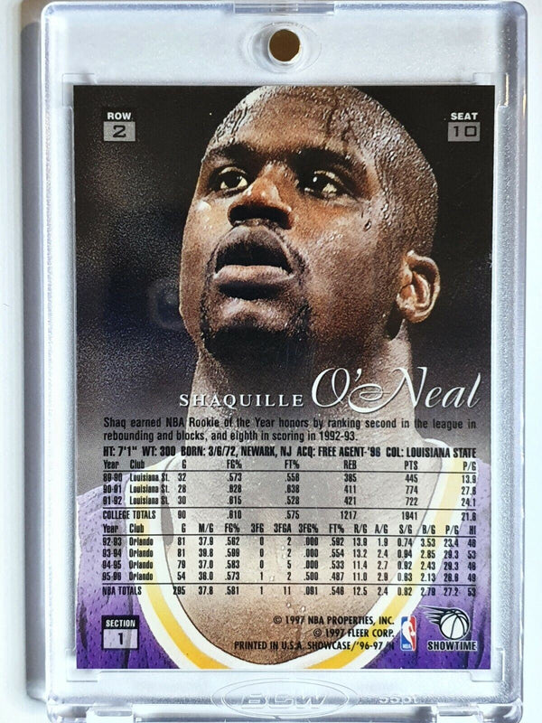 1997 Flair Showcase Shaquille O'Neal #10 ROW 2 - Ready to Grade