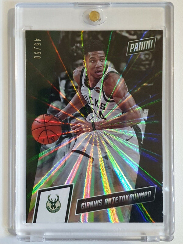 2019 Panini National Giannis Antetokounmpo #55 INFINITE LAZER /50 - Rare