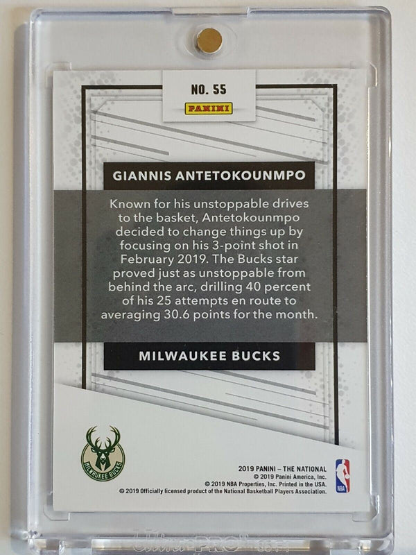 2019 Panini National Giannis Antetokounmpo #55 INFINITE LAZER /50 - Rare