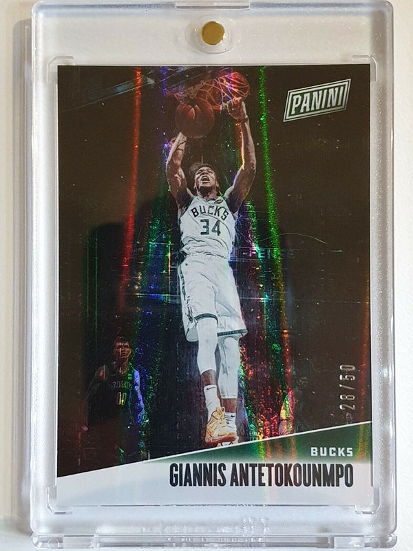 2019 Panini Giannis Antetokounmpo DOUBLE RAINBOW /50 HOLO - Rare