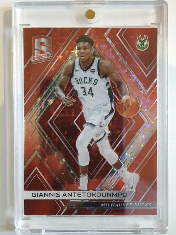 2017 Panini Spectra Giannis Antetokounmpo #5 RED STARS Prizm /75 - Rare