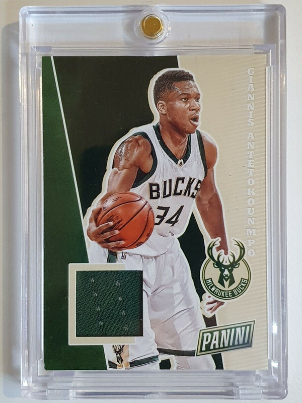 2017 Panini Giannis Antetokounmpo #PATCH Game Worn Jersey - Ready to Grade