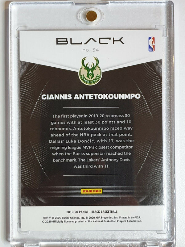 2019 Panini Black Giannis Antetokounmpo #34 HOLO FOIL /149 - Ready to Grade