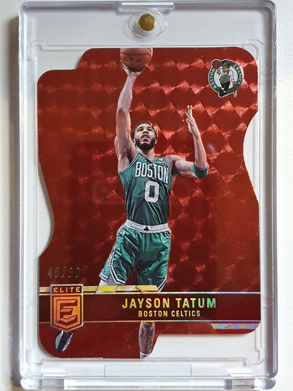 2021 Donruss Elite Jayson Tatum #50 RED /99 SP Die Cut - Ready to Grade