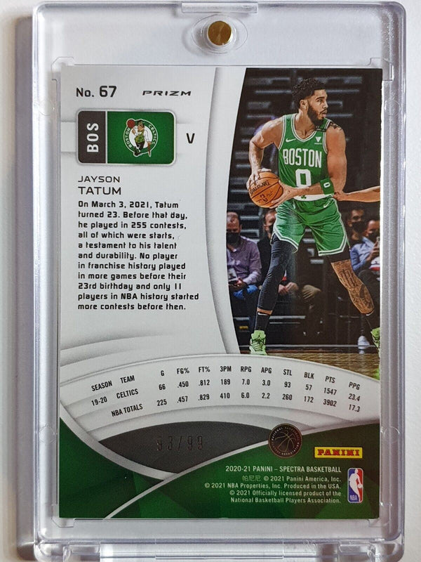 2020 Spectra Jayson Tatum #67 VARIATION CELESTIAL Prizm /99 - Ready to Grade