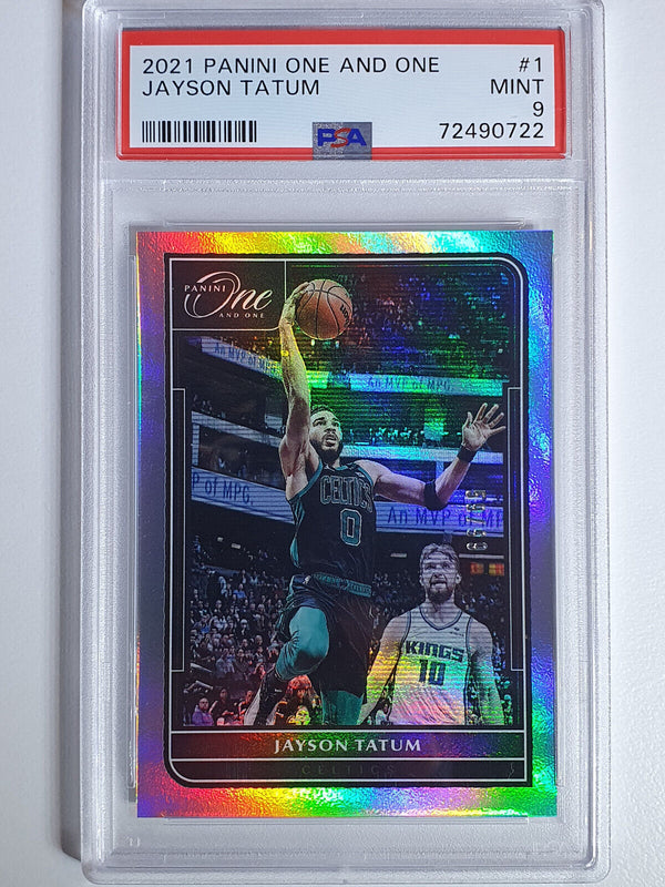 2019 Panini One and One Jayson Tatum #32 HOLO /99 - PSA 9 (POP 12)