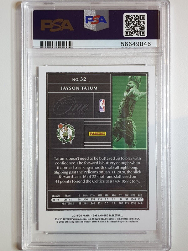 2019 Panini One and One Jayson Tatum #32 HOLO /99 - PSA 9 (POP 10)