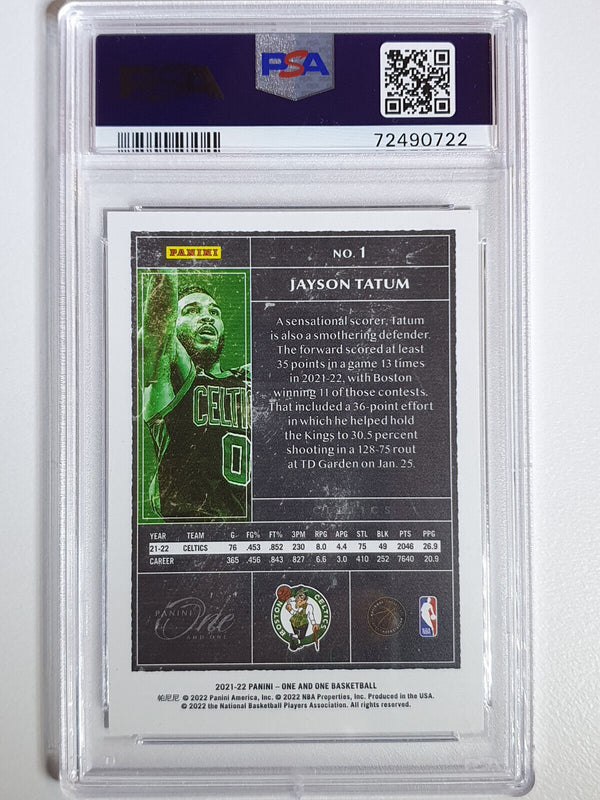 2019 Panini One and One Jayson Tatum #32 HOLO /99 - PSA 9 (POP 12)