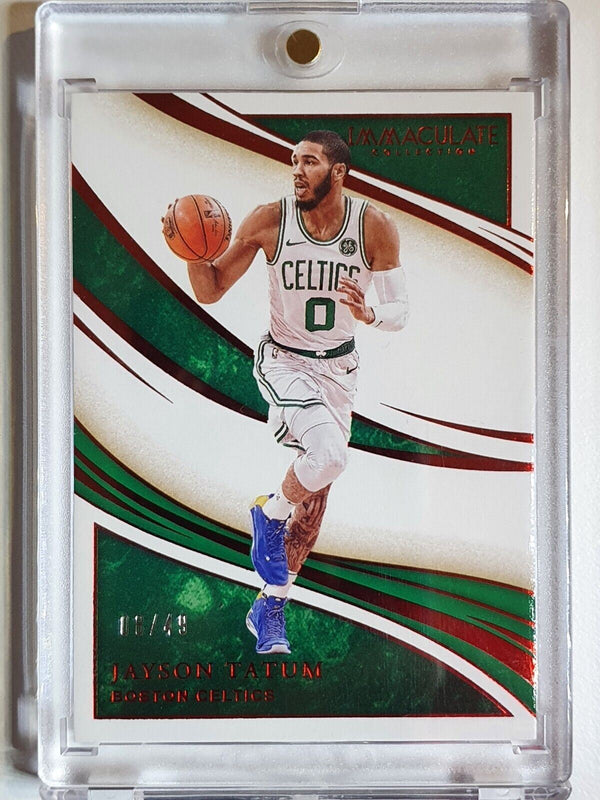 2019 Panini Immaculate Jayson Tatum #573 RED /49 Edition - Ready to Grade