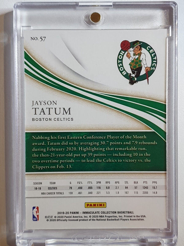 2019 Panini Immaculate Jayson Tatum #573 RED /49 Edition - Ready to Grade