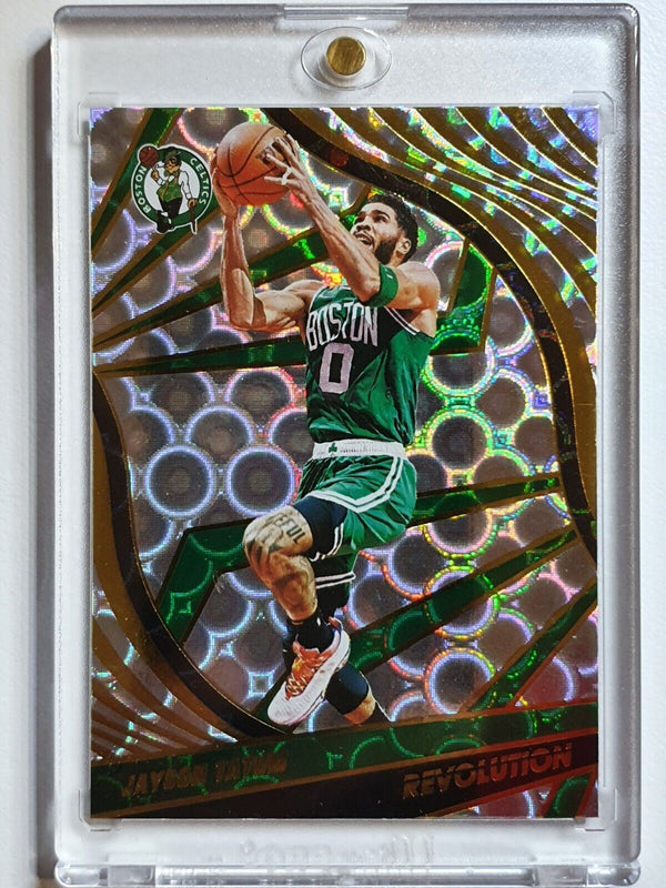 2021 Panini Revolution Jayson Tatum #68 GROOVE Prizm - Ready to Grade