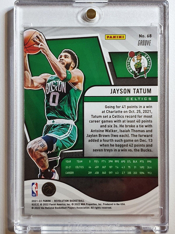 2021 Panini Revolution Jayson Tatum #68 GROOVE Prizm - Ready to Grade