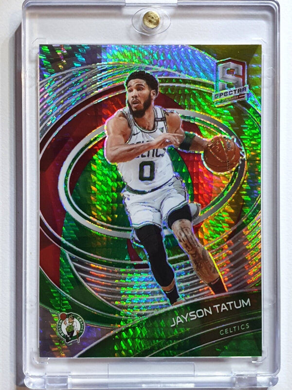 2020 Spectra Jayson Tatum #67 RED & GREEN /75 Holo - Rare