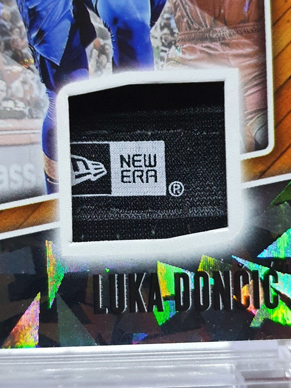 2019 Panini Luka Doncic LAUNDRY TAG CRACKED ICE /25 Holo New Era Patch - Rare