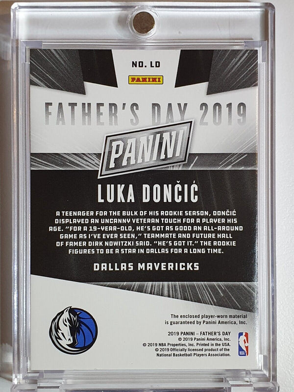 2019 Panini Luka Doncic LAUNDRY TAG CRACKED ICE /25 Holo New Era Patch - Rare