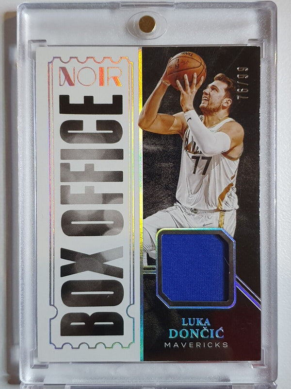 2020 Panini Noir Luka Doncic #PATCH /99 Game Worn Jersey - Ready to Grade