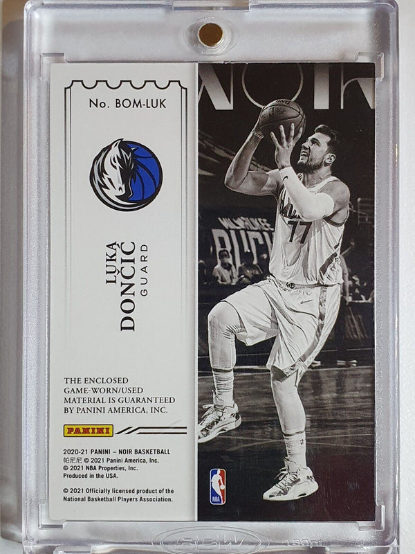 2020 Panini Noir Luka Doncic #PATCH /99 Game Worn Jersey - Ready to Grade