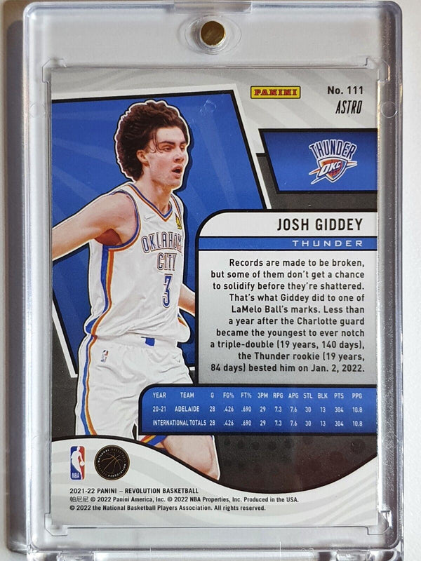 2021 Revolution Josh Giddey Rookie #111 ASTRO HOLO RC - Ready to Grade