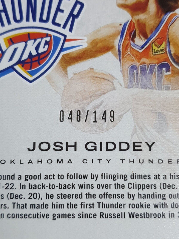 2021 Court Kings Josh Giddey Rookie #5 RUBY RED /149 Works in Progress - Rare