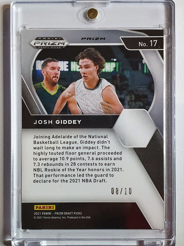 2021 Prizm Josh Giddey Rookie #17 GOLD SHIMMER /10 Draft Picks - Ready to Grade