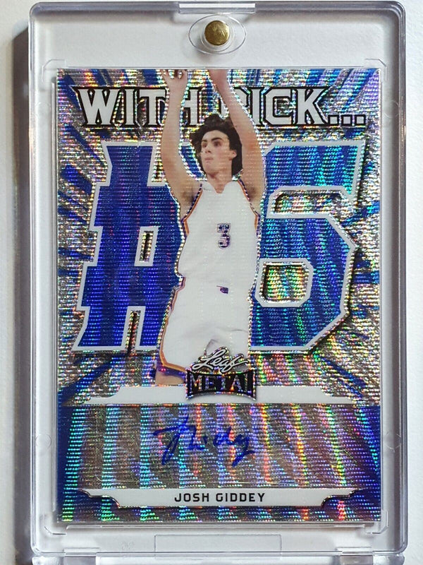 2021 Leaf Metal Josh Giddey AUTO Rookie SILVER WAVE /30 RC - Rare