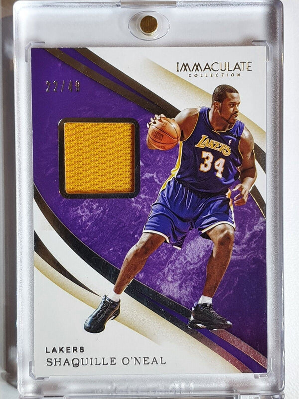 2019 Immaculate Shaquille O'Neal #PATCH /49 Game Worn Jersey - Rare