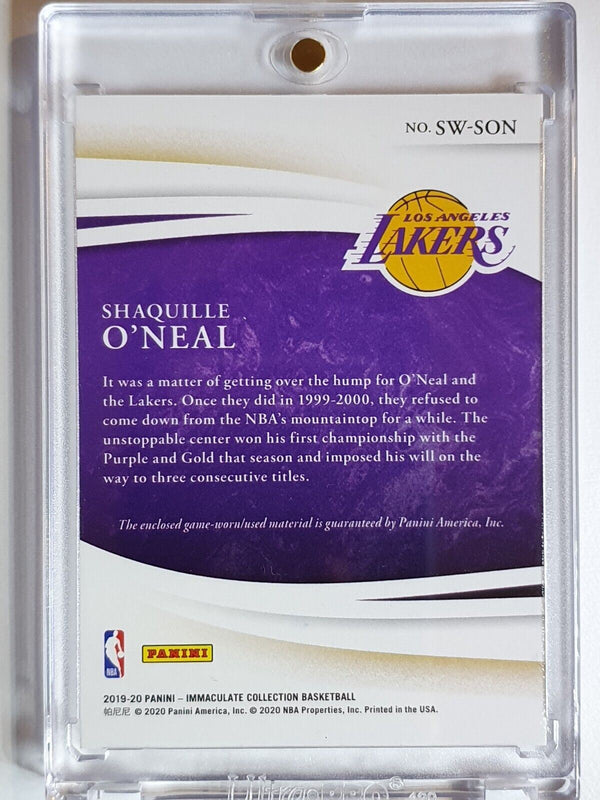 2019 Immaculate Shaquille O'Neal #PATCH /49 Game Worn Jersey - Rare