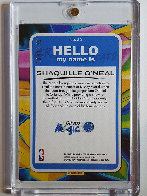 2021 Court Kings Shaquille O'Neal #22 RUBY RED /149 Graffiti Greats - Rare