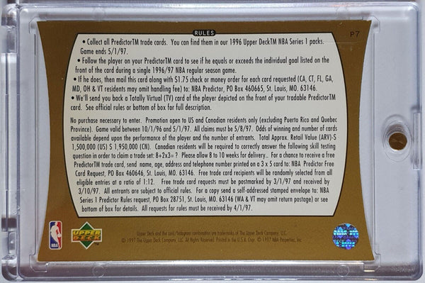 1997 Upper Deck Predictor Shaquille O'Neal #P7 GOLD FOIL Die-Cut - Rare