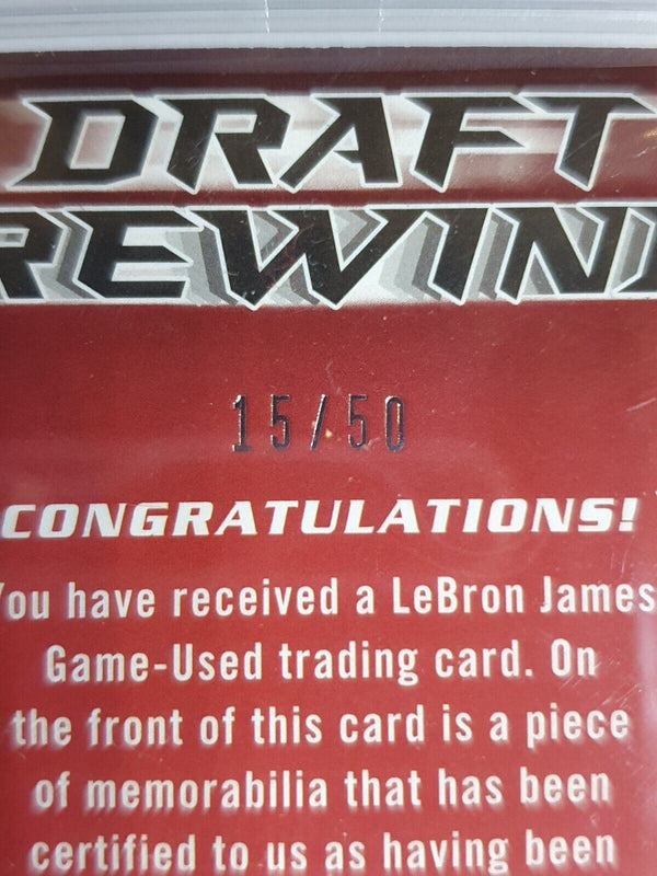2006 Fleer Lebron James #PATCH /50 Game Worn Jersey - PSA 9 (POP 1)