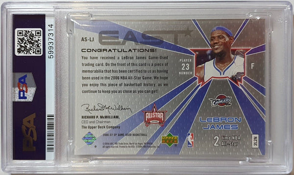 2006 SP Lebron James #PATCH /100 All Star Game Worn Jersey - PSA 9 (POP 2)