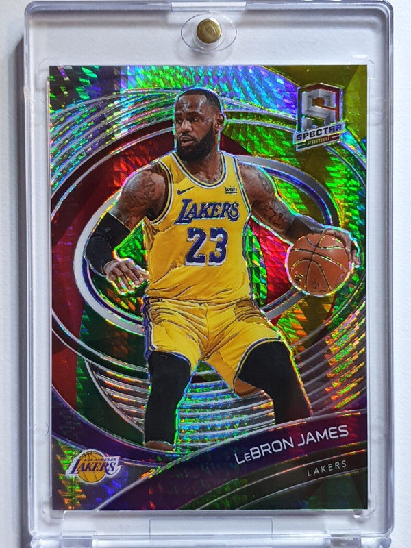 2020 Spectra LeBron James #81 Variation RED & GREEN /75 Holo - Rare