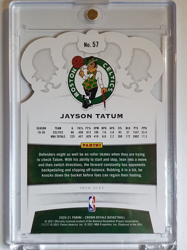 2020 Crown Royale Jayson Tatum #57 BLUE CRYSTAL /99 Die Cut - Ready for Grading