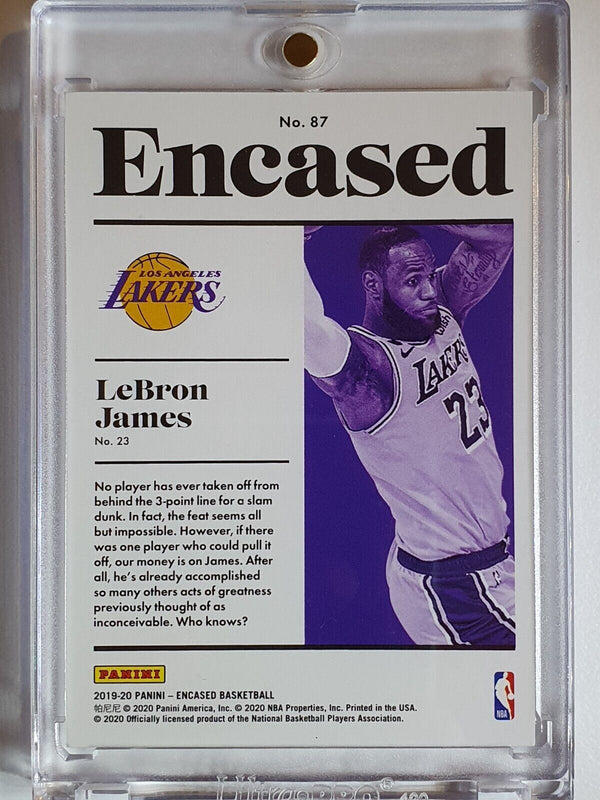 2019 Panini Encased LeBron James #87 SILVER /99 - Ready to Grade
