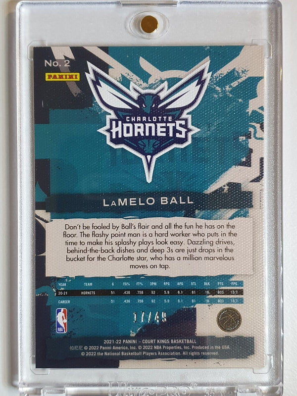 2021 Court Kings LaMelo Ball #2 VIOLET /49 Edition - Ready for Grading