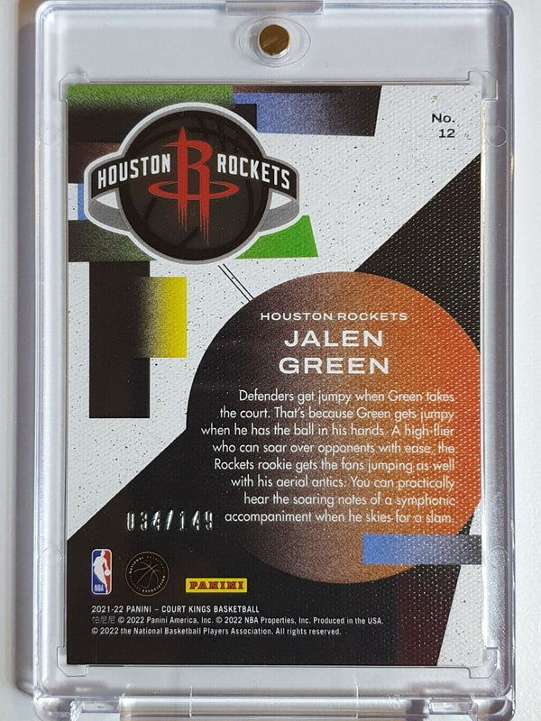 2021 Court Kings Jalen Green Rookie #12 RUBY /149 Red SP - Ready for Grading