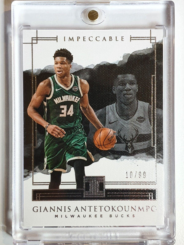 2017 Panini Impeccable Giannis Antetokounmpo #38 BRONZE /99 - Ready to Grade