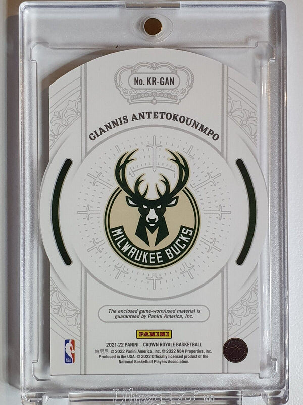 2021 Crown Royale Giannis Antetokounmpo #PATCH Game Worn Jersey - Ready to Grade