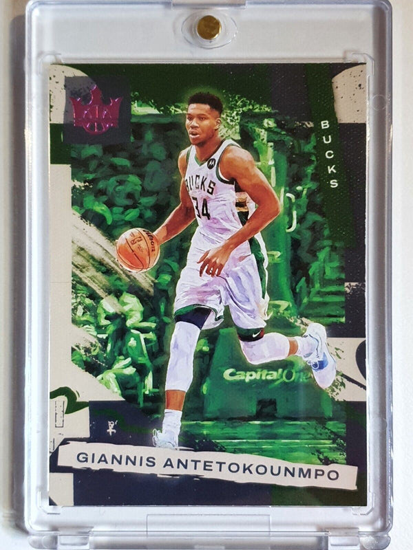 2021 Court Kings Giannis Antetokounmpo #34 PINK /99 Edition - Ready to Grade