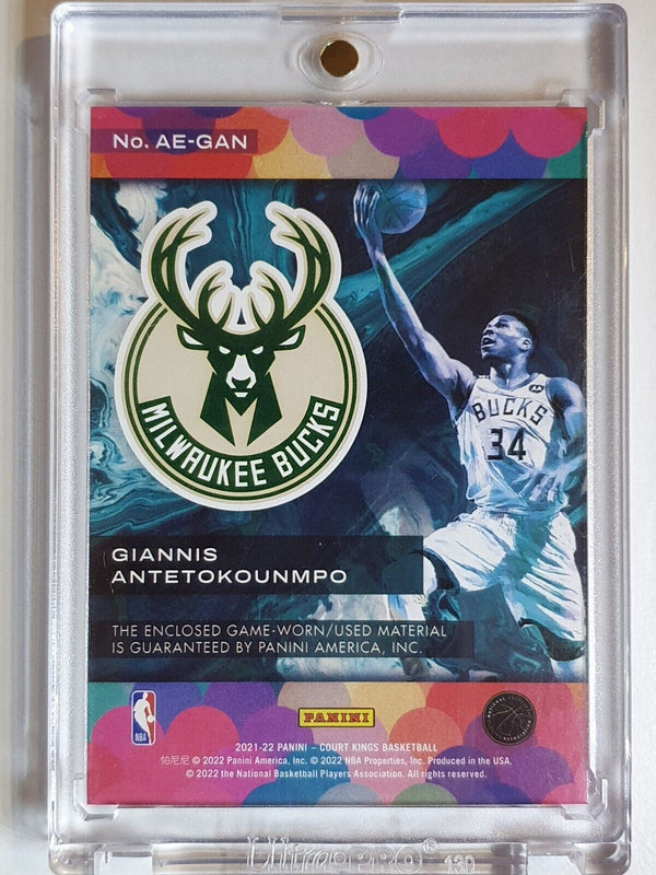 2021 Court Kings Giannis Antetokounmpo #PATCH Game Worn Jersey - Ready to Grade