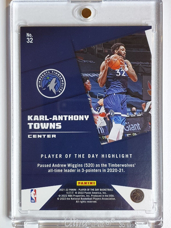 2021 Panini Karl-Anthony Towns #32 KABOOM /99 Holo Player Of The Day - Rare