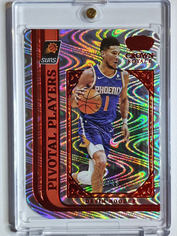 2021 Crown Royale Devin Booker #10 RED /49 Holo Pivotal Players - Ready to Grade