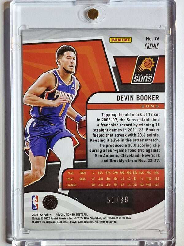 2021 Panini Revolution Devin Booker #76 COSMIC HOLO /99 - Ready to Grade