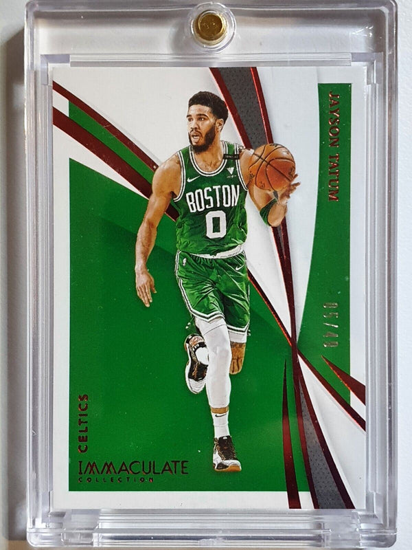 2020 Panini Immaculate Jayson Tatum #93 RED /49 Edition - Ready to Grade