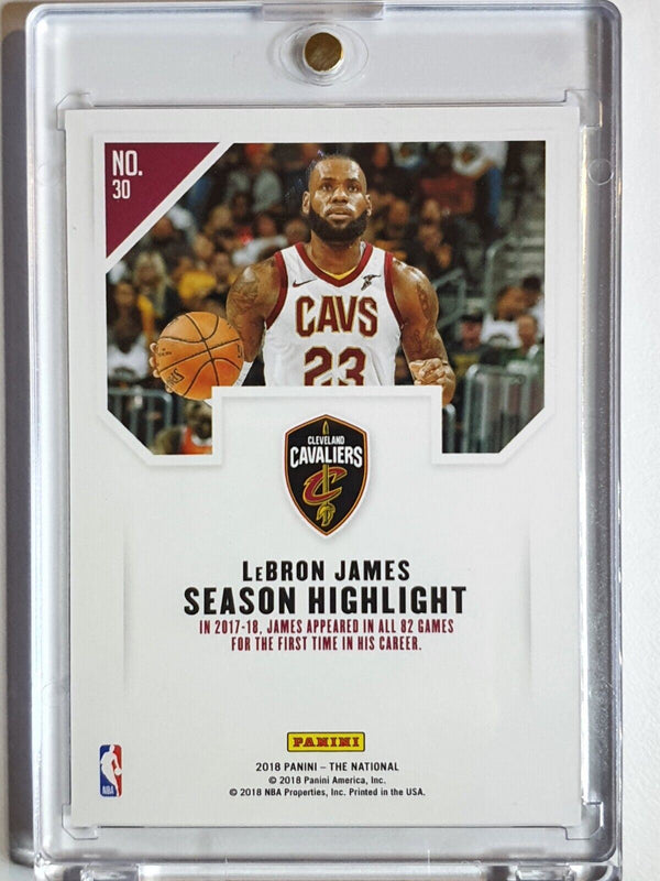 2018 Panini National Lebron James #30 RAINBOW SPOKES /49 Holo - Ready to Grade