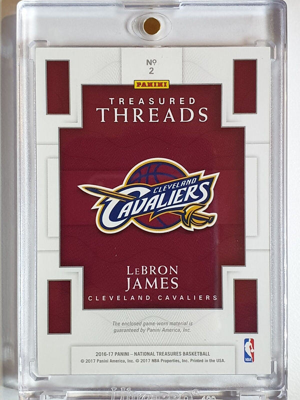 2016 Panini National Treasures Lebron James #PATCH /99 Game Worn Jersey - Rare