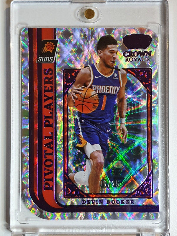 2021 Crown Royale Devin Booker #10 PURPLE /25 Holo Pivotal Players - Rare