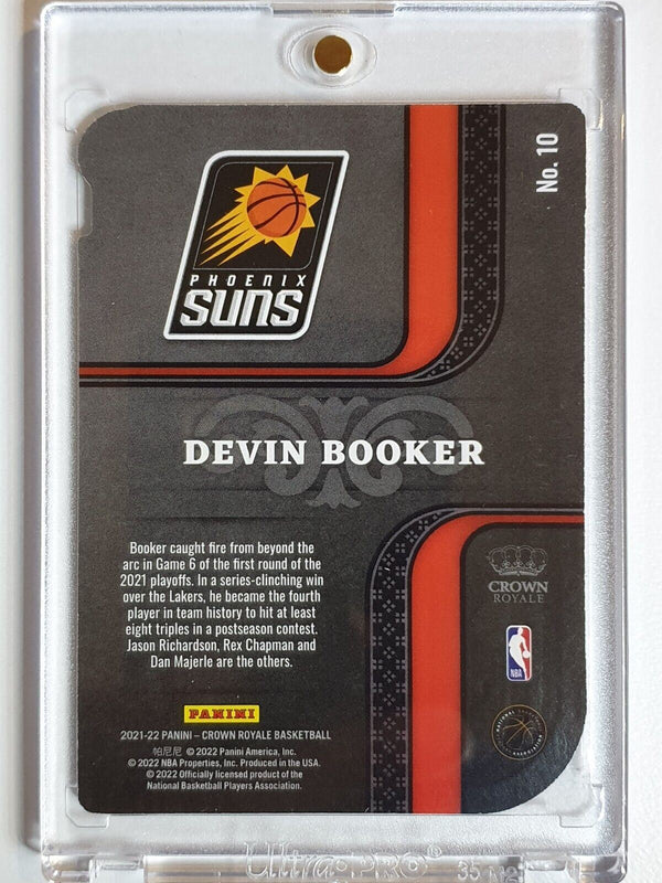 2021 Crown Royale Devin Booker #10 PURPLE /25 Holo Pivotal Players - Rare