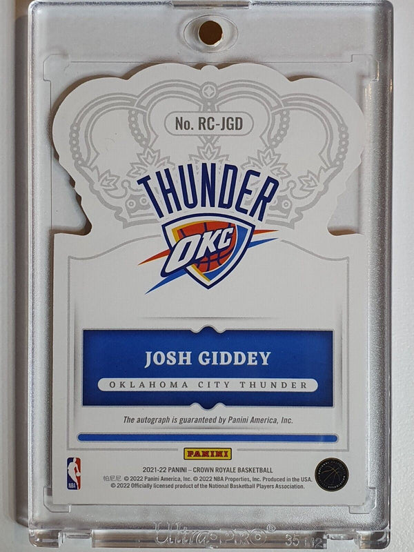 2021 Crown Royale Josh Giddey Rookie #AUTO BRONZE /99 HOLO - Ready to Grade